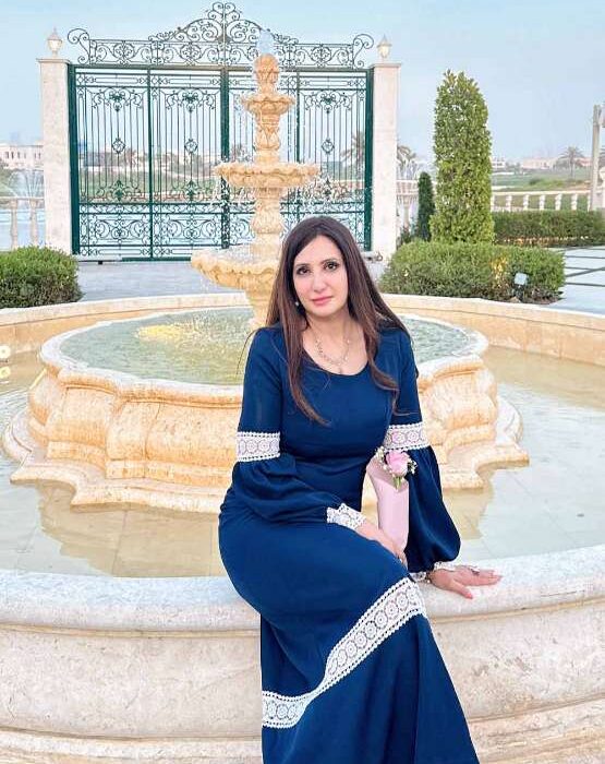 Najwa Imran in a styled shoot for a brand partnership campaign in the UAE